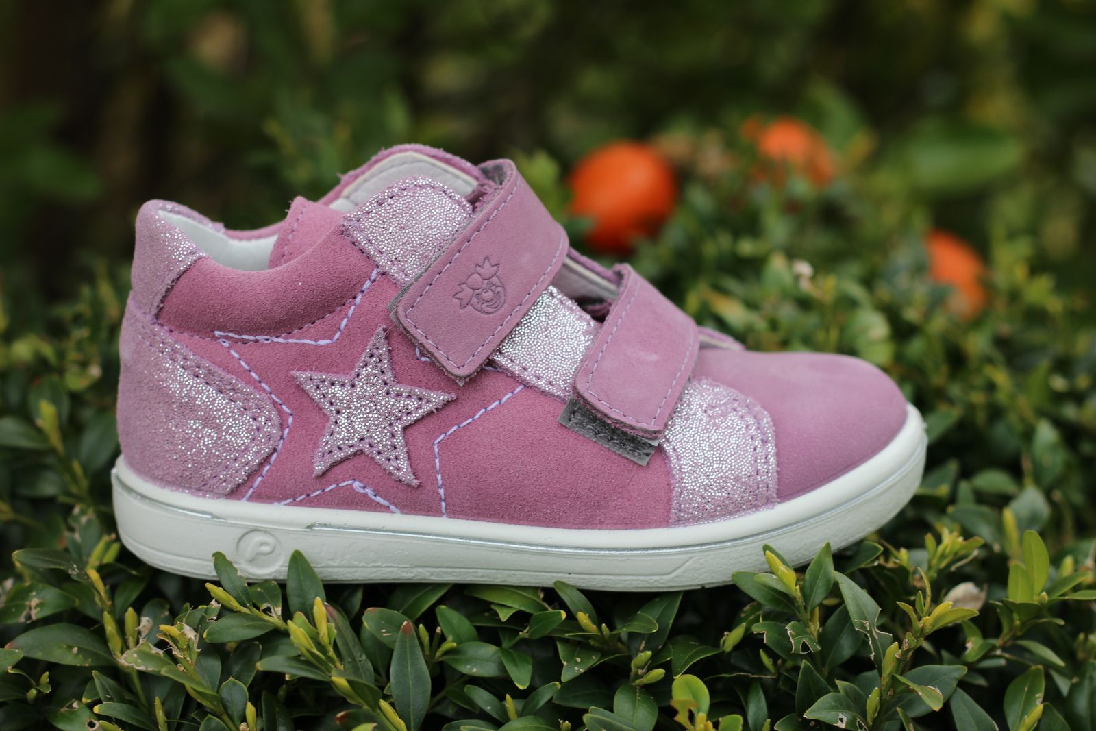 Sommerstiefelette Klettverschluss, Leder, Lederfutter, Farbe: purple