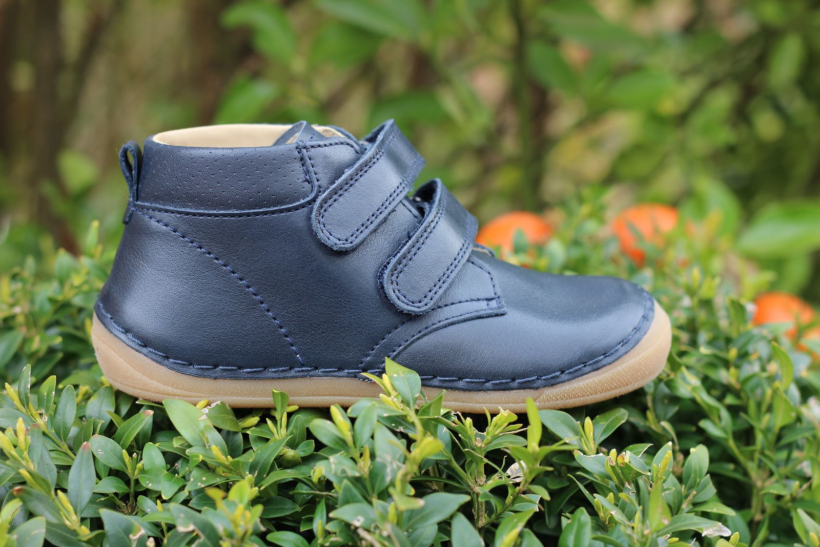 Halbschuh Klettverschluss, Leder, Lederfutter Farbe: blue