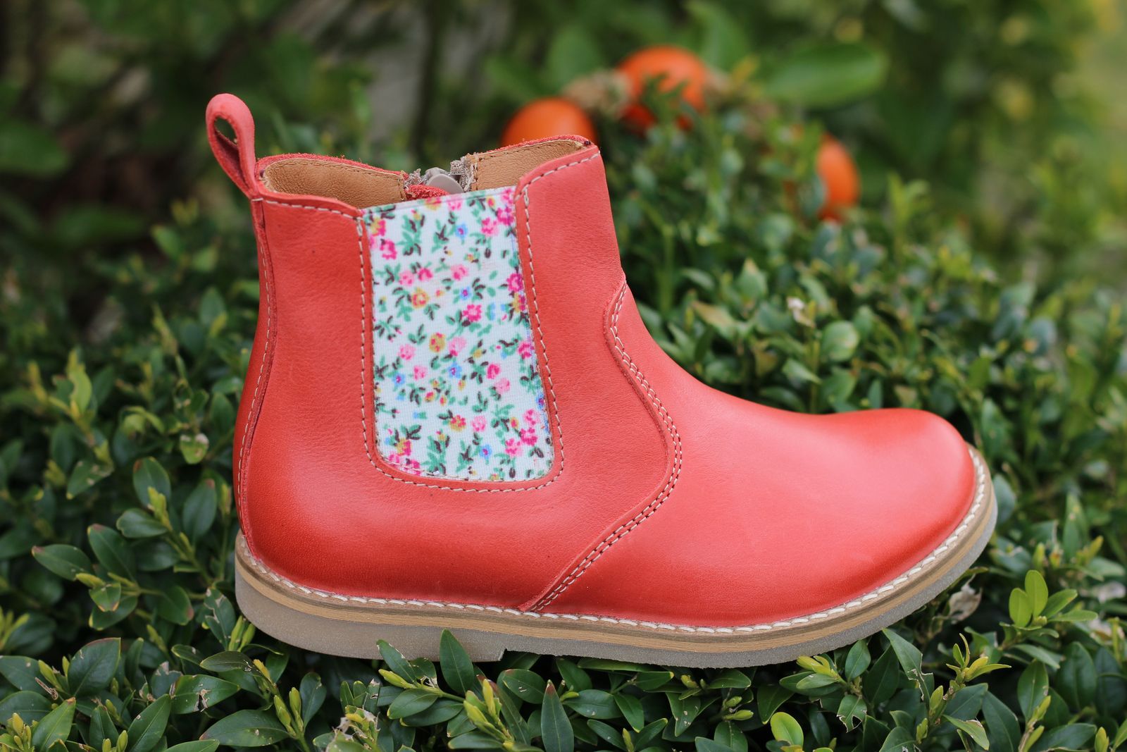 Sommerstiefelette RV, Leder, Lederfutter, Farbe: coral